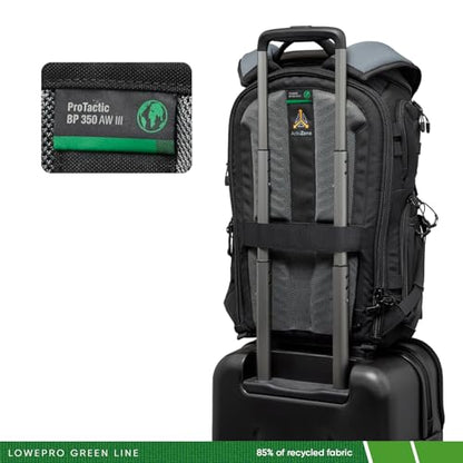 Lowepro ProTactic BP 350 AW III Camera Backpack, 4-point Access, Professional Camera Bag, DSLR/Drones/Mirrorless, Up to 14" Laptop, Rain Cover, for Photographer,Videographer, Volume 17L - style: Bp 350 Aw III - New