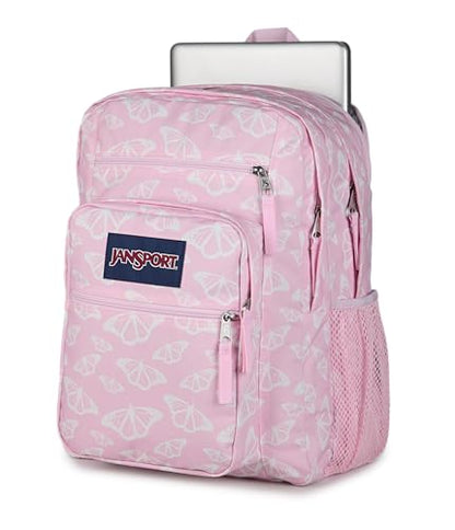 JanSport Laptop Backpack - Computer Bag with 2 Compartments, Ergonomic Shoulder Straps, 15” Laptop Sleeve, Haul Handle - Flutter By - color: Flutter By Pink