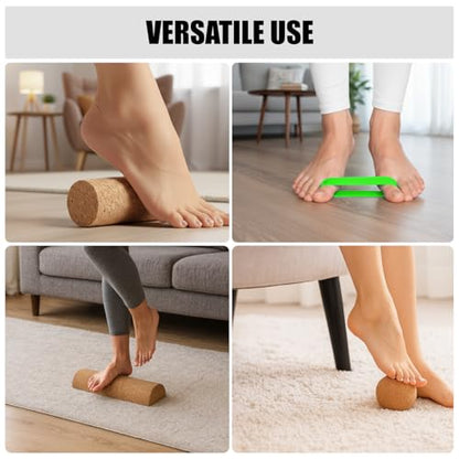 Cork Balance Board Set, Foot Massage & Ankle Stability Trainer for Yoga