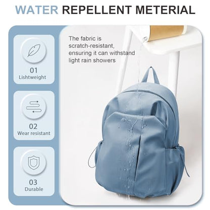 Basic Backpack For High School Women Men,Lightweight Casual Daypack College Backpack,Simple Bookbag For Teens Boys Girls,Waterproof School Bag(Blue) - color: C4-blue