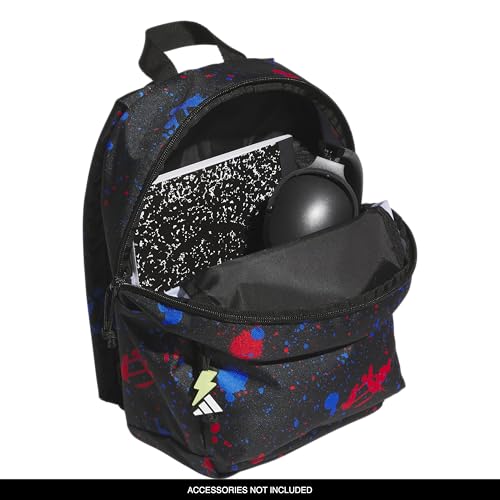 adidas Kids Gotta-Have-It Mini Backpack – School Bag for Girls and Boys, 10L, Splatter Black/White, OSFA - color: Splatter Black/White