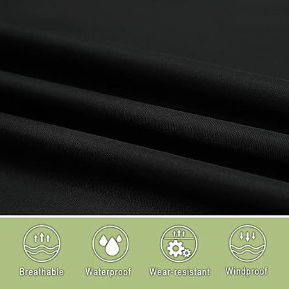 Fashion Hooded Rain Poncho Waterproof Raincoat Jacket with pocket for Women/Men/Adult - color: Black