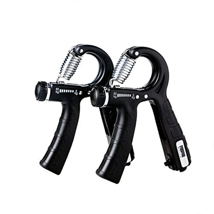 Grip Strength Trainer Set of 2 Pack,Hand Grip Strengtheners Adjustable Resistance 10-132lbs Forearm Trainer with Counter,Hand Trainer,Portable Forearm Workout Exercise Equipment black