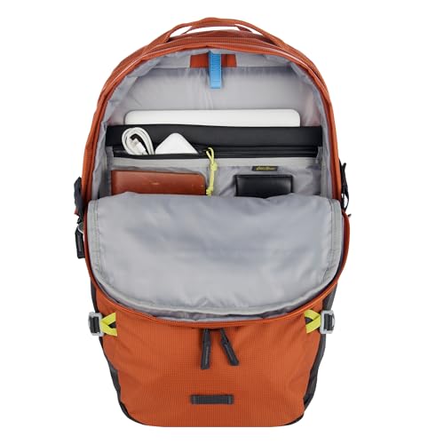 Eddie Bauer Nomad Backpack with Compression Straps and Hydration/Laptop Compatible Sleeve - Sienna, 28L - color: Sienna, size: 28L
