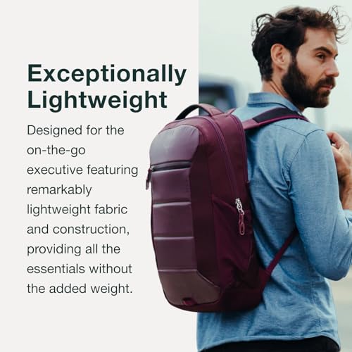 Osprey Ozone Slim Pack - Lightweight Laptop Backpack with AirScape Suspension, Water Bottle Pockets & Slim Travel Design - Fits Most 16" Laptops - Personal Item or Carry-On Compatible, Moody Burgundy - color: Moody Burgundy