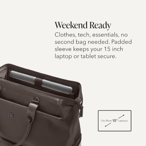 SwissGear 7366 Signature Hardside Expandable Luggage with Spinner Wheels and TSA Lock, Weekender Tote, Chocolate, 2-Piece Set (Weekender/27) - color: Chocolate, size: 2-Piece Set (Weekender/27")