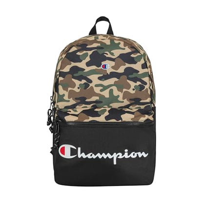 Champion Manuscript Backpack with Padded Adjustable Straps, Water Bottle Pocket for Work, Travel, Daily Use - color: Green