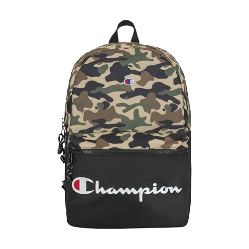 Champion Manuscript Backpack with Padded Adjustable Straps, Water Bottle Pocket for Work, Travel, Daily Use - color: Green