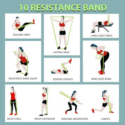 LEEKEY Pull Up Assistance Bands,5-125LB Resistance Bands with Grip、Door Anchor、Gym Bag - Exercise Bands for Full-Body Training, Fitness, Physical Therapy -USA Original Patent - style: 5-125LBS MORANDI