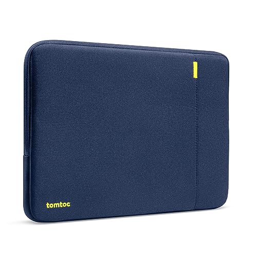 tomtoc 360° Protective Laptop Sleeve Designed for 13-inch New MacBook Neo A3404 (2026) A18 Pro Chip, Water-Resistant Shockproof Computer Case Bag Fits 12-13 Inch Surface Pro Copilot+ PC - color: Navy Blue, size: 13-inch for New MacBook Neo
