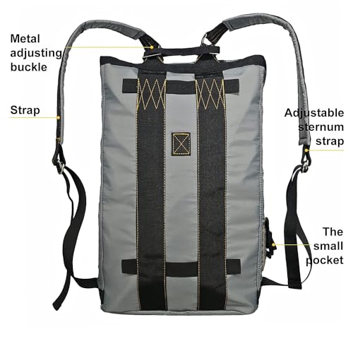 Military Tactical Backpack Parachute Buckles Hook Nylon Rucksacks Flight Backpacks Day Pack for Outdoor,Hiking,Camping (Grey) - color: Grey