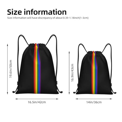 Rainbow Pride LGBT Drawstring Backpack Bag Sport Gym Dance Beach Travel Sackpack for Women Men - color: Lgbt_ddd00644