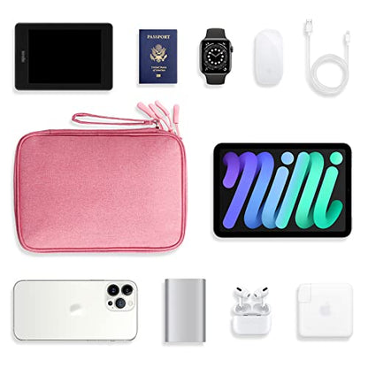 Cable Organizer Bag Travel Case for Electronics (Large, Dark Pink) - color: Dark Pink, style: Large