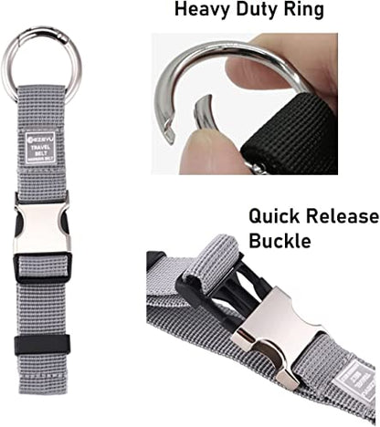 Add a Bag Luggage Strap Jacket Gripper, Heavy Duty Luggage Straps Carry-on Baggage Suitcase Straps Belts Travel Accessories,Carry Your Extra Bags-Grey-1PCS - color: Grey1