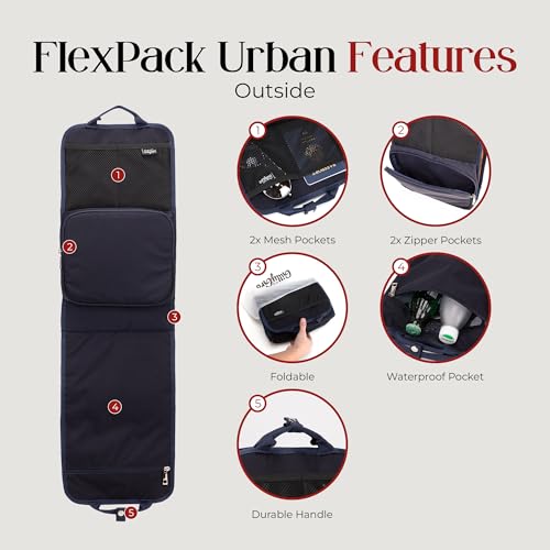 GillyGro Unisex Foldable Vertical Backpack Organizer Insert for Tote Bag, Carry On, Picnic, Camping - With Pockets & Handle - color: Black/Gray