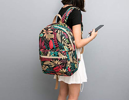 Kinmac Laptop Travel Outdoor Backpack with Massage Cushion Straps For 13 inch 14 inch and 15 inch Laptop (Black Mape) - color: Black Mape