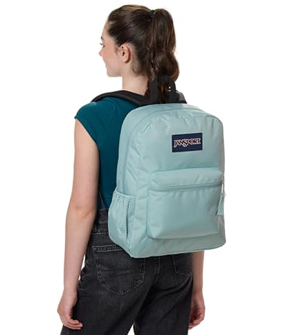 JanSport Cross Town Backpack - Simple Bag for Everyone with 1 Main Compartment, Front Utility Pocket - Premium Class Accessories - Faded Sage - color: Faded Sage