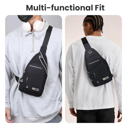 Waterproof Sling Bag for Men Women,Lightweight Crossbody Small Backpack,Shoulder Chest Bag for Travel Hiking - color: Olive Green