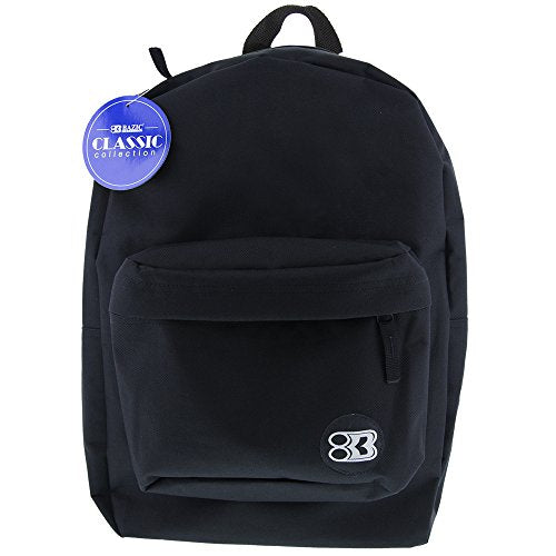 BAZIC 1050 Classic Backpack, Black, 17" - color: Black, size: 17"