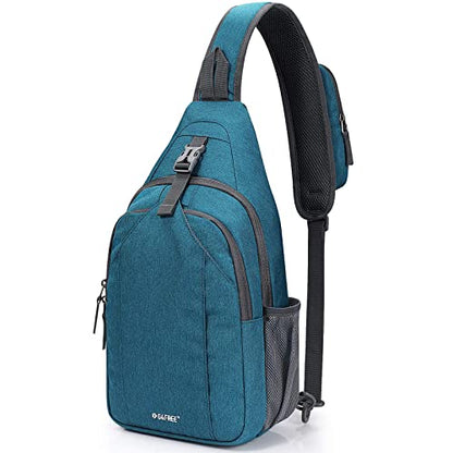 G4Free Sling Bag for Men and Women, RFID Blocking Crossbody Bag, Lightweight Sling Backpack for Travel, Hiking, Walking and Daily Use - color: Navy Blue