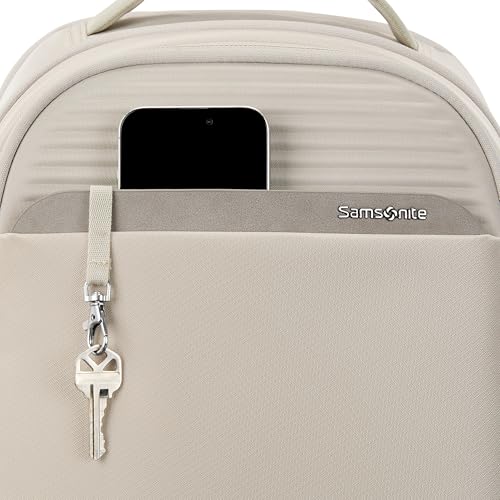 Samsonite Paralux Everyday Backpack - Laptop & Tablet Backpack with 5 Compartments, Removable TecKit™ Pouch, Microsuede Trim, Water Bottle Pockets - Work, Commute & Travel Bag - Stone Grey - color: Stone Grey