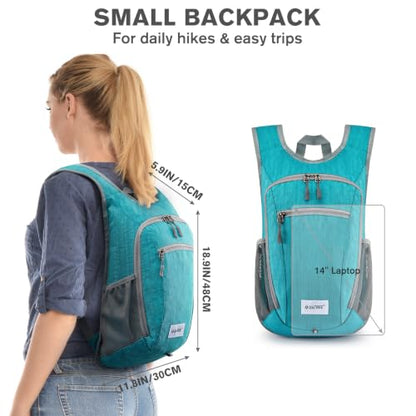 G4Free 10L/15L Hiking Backpack Lightweight Packable Hiking Daypack Small Travel Outdoor Foldable Shoulder Bag - color: Teal Blue, size: 20L