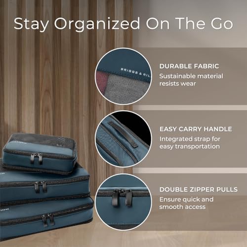 Briggs & Riley Travel Essentials Carry-On Compression Packing Cube Set - color: Ocean, size: Carry-On