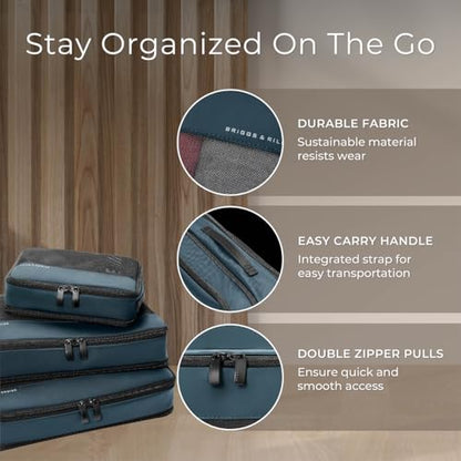 Briggs & Riley Travel Essentials Carry-On Compression Packing Cube Set - color: Ocean, size: Carry-On