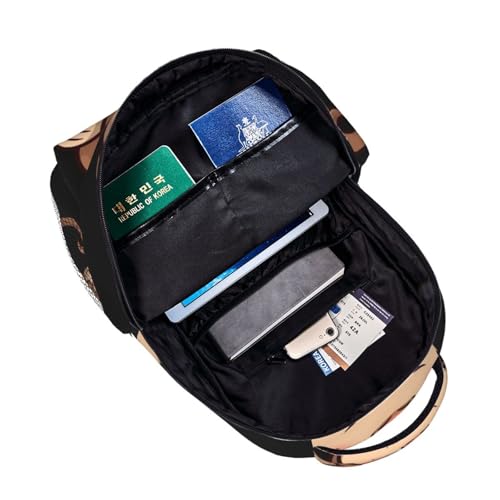 Cartoon brown monkey Travel Backpack for Men & Women 15.6 inch Laptop Backpack Waterproof Work Back Pack - color: Cartoon Brown Monkey