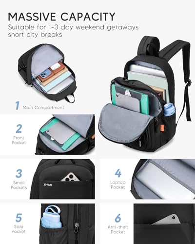 40x30x15 cm Personal Item Travel Bag,16x12x6 inch Small Carry On Backpack 20L, Flight Approved Underseat Travel Bag Cabin Size Lightweight Purple - color: Purple