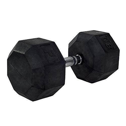 Power Systems Rubber Octagonal Dumbbell - size: 85-Pounds