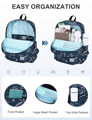 VASCHY Backpack for School, Lightweight Water Resistant Bookbag Casual Daypack for Man/Boys Dinosaurs - color: Z-dinosaur