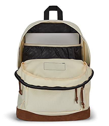 JanSport Right Pack Backpack - Durable Daypack with Padded 15" Laptop Sleeve, Spacious Main Compartment & Integrated Water Bottle Pocket - Coconut - color: Coconut