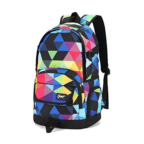 rickyh style School Backpack Travel Bag for Men & Women Lightweight College Back Pack with Laptop Compartmen - color: 04 Triangle Color