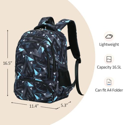 abshoo Lightweight Kids Backpack For School Boys Bookbag Kindergarten Elementary School Bags (Geometry Black-B) - color: Geometry Black-b