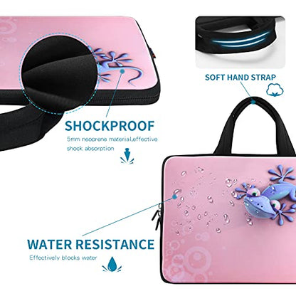 iColor 14-15.6 inch Laptop Bag Sleeve Handle Chromebook Case Holder Pouch Notebook Sleeve Neoprene Cover Soft Carrying Travel Case Cute Gecko ICB-20 - color: ICB-20