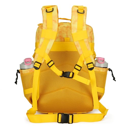 Military Tactical Backpack for Men and Women Army 3 Days Assault Pack Bag Large Rucksack with Molle System for Hiking Cycling Skiing Camping Climbing - color: Yellowcamo