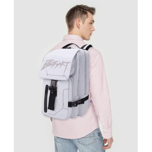 BESMART Hiking Outdoor Travel Backpack with Design, Water-Resistant Laptop Daypack Book Bag with Multi-Layer for Men & Woman (Light Grayish Blue) - color: Light Grayish Blue