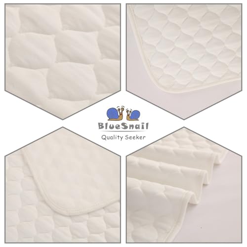 BlueSnail Washable Underpads,Waterproof,Soft, Portable and Reusable Incontinence Pads for Toddler,Adults,Elderly and Pets (34"x36" Pack of 2)(Snow-White) - color: Snow-white（34"x36" Pack of 2）
