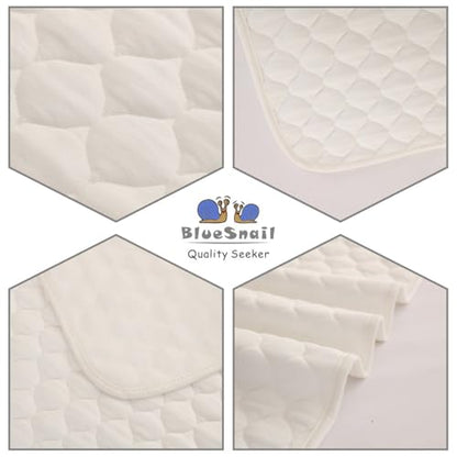 BlueSnail Washable Underpads,Waterproof,Soft, Portable and Reusable Incontinence Pads for Toddler,Adults,Elderly and Pets (34"x36" Pack of 2)(Snow-White) - color: Snow-white（34"x36" Pack of 2）
