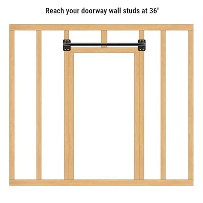 SELEWARE Home Gym Strength Training Bundle: Pull Up Bar for Doorway & Wood Push Up Bars, Calisthenics Equipment for Full Upper Body Workout, Supports 600lbs