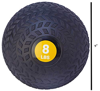 Fitvids Slam Medicine Wall Balls Workout Exercise Fitness Weighted Balls for Cross Training, Strength and Conditioning Exercises, Cardio and Core Workouts - style: 8 Pounds