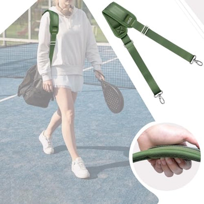 59 Inch Shoulder Straps, Soft with Ultra-Thick Fixed Shoulder Pad, Two Way Independently Adjustable Buckle Replacement Straps for Laptop Bag Messenger Bag Tool Bag Luggage,Green - color: Green, size: 59 inch
