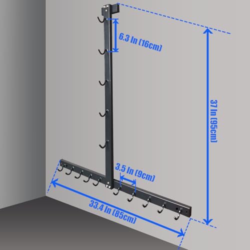 BLUSLM Lat Pull Down Bar Gym Accessory Rack, Lat Pulldown Attachments Cable Attachment Storage Rack for Mag Grip - Home Gym Fitness Heavy Duty A-Frame Stand - color: T-ZHIJIA