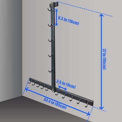BLUSLM Lat Pull Down Bar Gym Accessory Rack, Lat Pulldown Attachments Cable Attachment Storage Rack for Mag Grip - Home Gym Fitness Heavy Duty A-Frame Stand - color: T-ZHIJIA