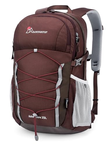 MOUNTAINTOP 25L Hiking Backpack,Lightweight Travel Backpack for Men Women Outdoor Backpacking, Camping - color: Maroon, size: 25L