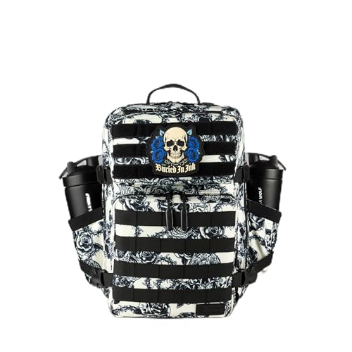 WOLFpak 25L Athletic Gym Backpack (Buried In Ink) Durable 1000D Waterproof Oxford Material w/MOLLE Webbing, Laptop Pocket & Dual Cup Holders, Durable Fitness/Travel/Military Daypack - color: Buried in Ink