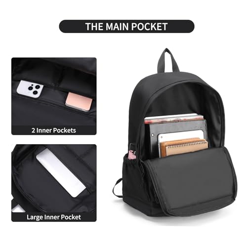 GAEKEAO Classical Basic Travel Backpack for Women Men,Casual Lightweight Bookbag Cute Daypack for College Work Everyday Black - color: B01 Black