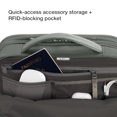 Incase A.R.C. Travel Backpack 38L – Expandable Carry On Luggage, Fits up to 17" Laptop – Butterfly Opening, Quick Access Pocket, Shoe Storage – Airplane Travel Essentials, Weekend Bag – Smoked Ivy - color: Smoked Ivy