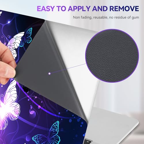 ArtSo Laptop Skin Sticker Decal, 17 17.3inch Laptop Netbook PC Notebook Universal Vinyl Reusable Skin Sticker Cover Personalized Art Case Protector, Blue Purple Butterfly - color: Blue Purple Butterfly